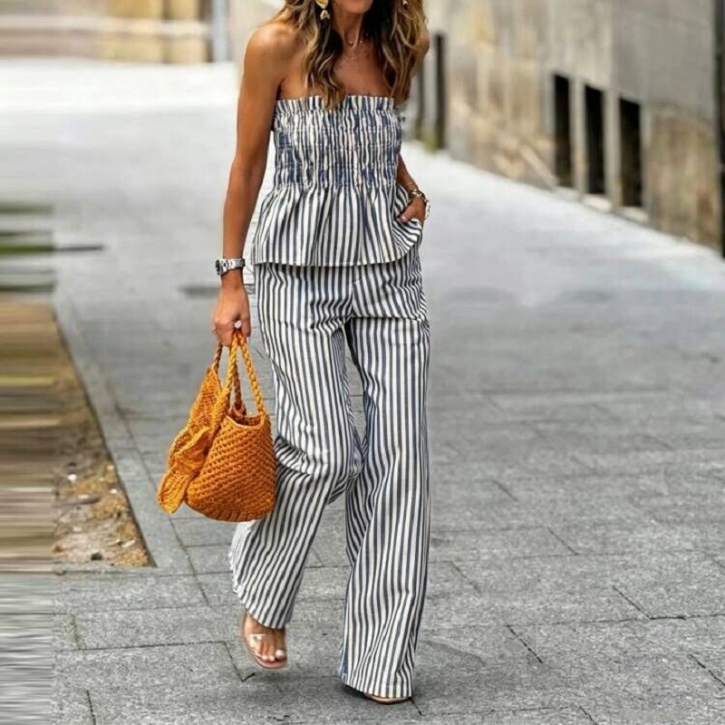Ensemble de vacances rayé prin - Strapless Bra Backless avis et prix
